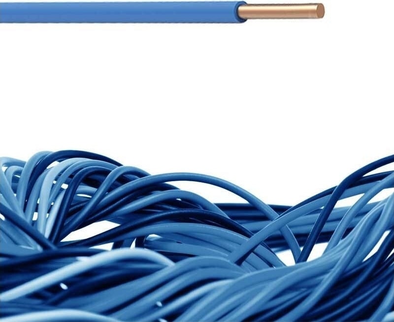 1.5 mm Nya Tek Damar %100 Bakır Kablo Mavi Renk 10 Metre