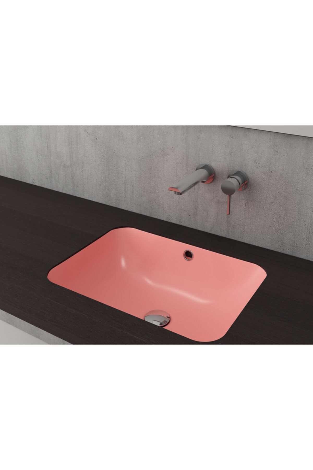 Scala Tezgah Altı Lavabo 55 Cm - Mat Somon