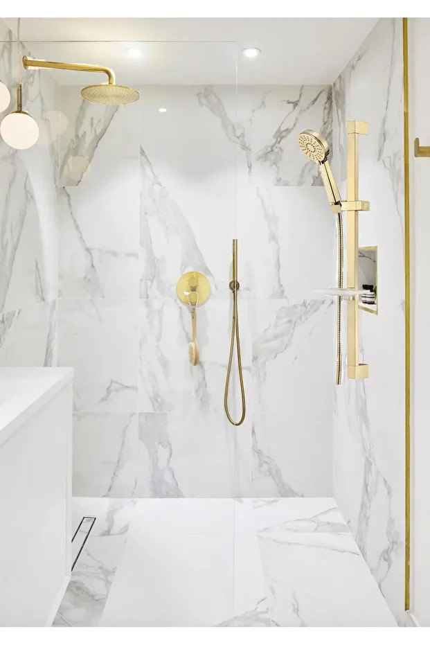 Nobilis Hareketli Sürgülü Banyo Duş Seti - Altın (Gold) 102846011