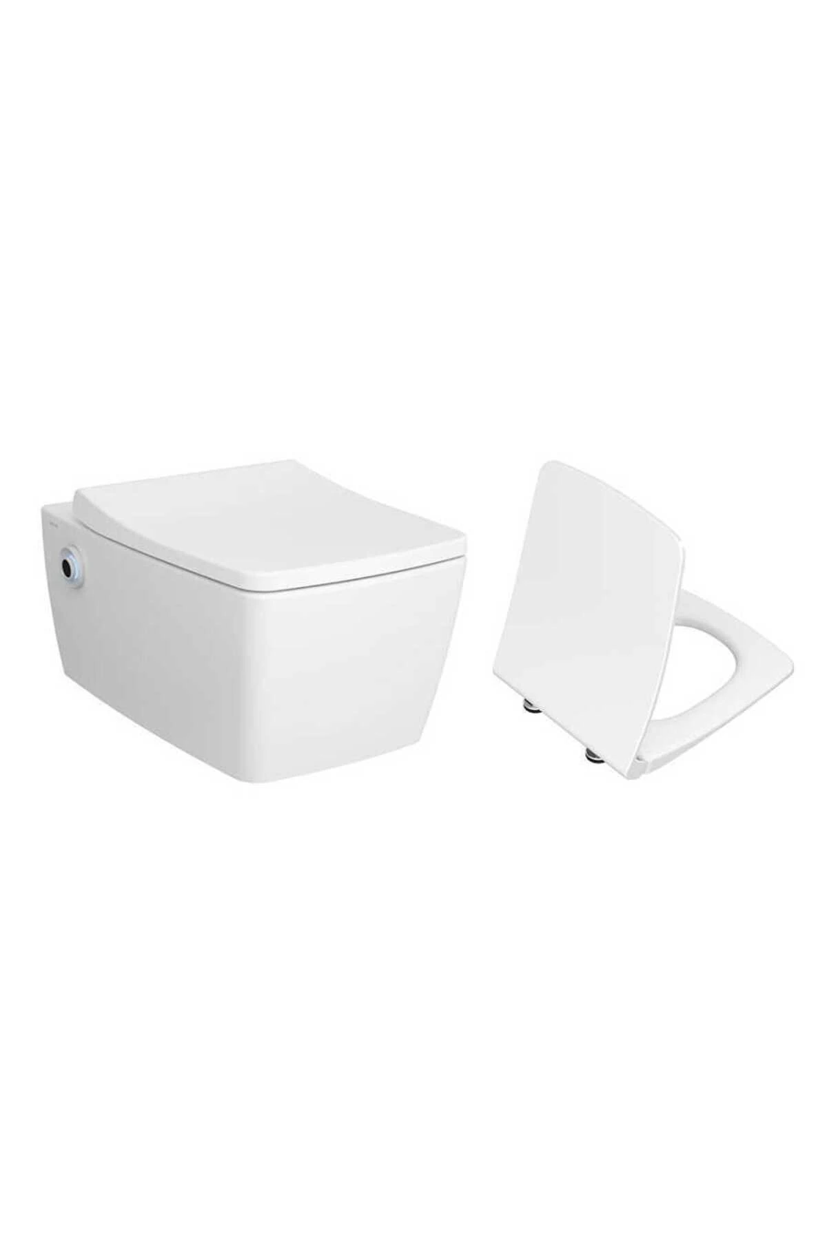 Metropole Temassız Entegre Ara Musluk Asma Klozet ve Klozet Kapağı, Beyaz