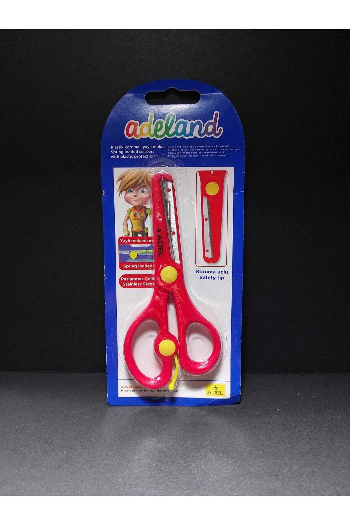 Yaylı Korumalı Çocuk Makası Kırmızı