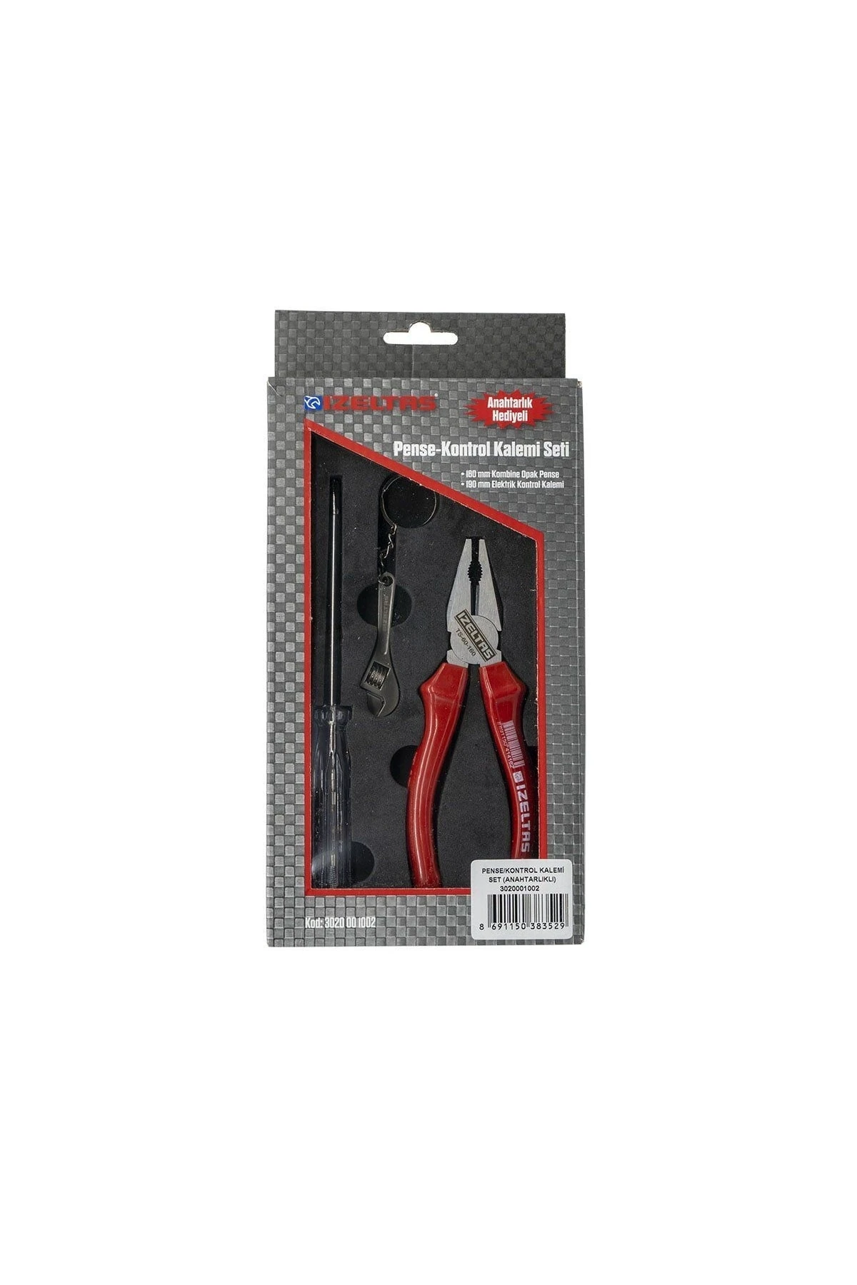 30512 Pense ve Kontrol Kalemi 2li Set Anahtarlık