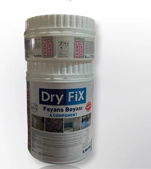 Meteor  Fayans Boyası Beyaz 1 Kg+  Sıvı Cam 0,8 Kg-Kayganlık Önleyici 0.5lt (Set)