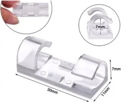 Kablo Sabitleyici Klipsler 100 Adet Kablo Düzenleyici Duvar Fayans Cam Kablo Tutucu Yapışkanlı Ürün