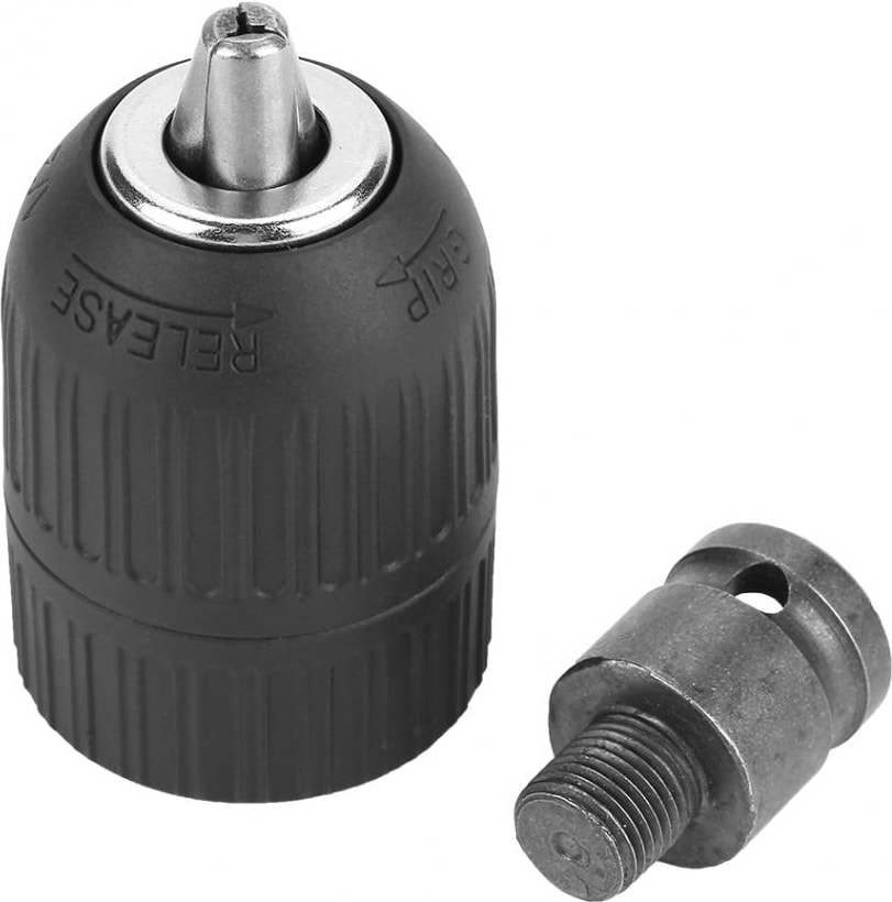Flyeer 2020 2-13MM 1/2-20UNF 1/2 Chuck Adaptörü ile Kendinden Kilitlemeli Anahtarsız Elektrikli Matkap Chuck Darbeli Anahtar Dönüşüm Alet Takımı Tutucu Için