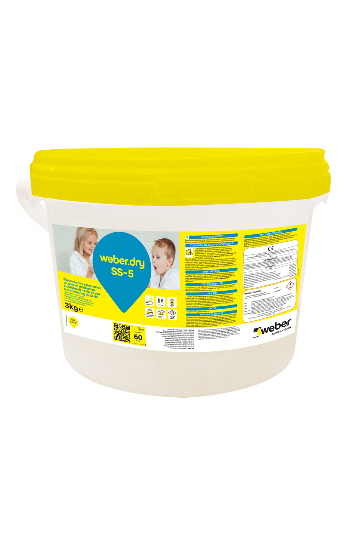 Dry Ss-5 Kullanıma Hazır Su Yalıtım Malzemesi 3 Kg (gri)