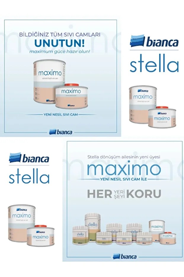 Maximo Solvent Bazlı Sıvı Cam Vernikten 4 Kat Daha Güçlü  0.5 Lt Parlak-İpek Mat