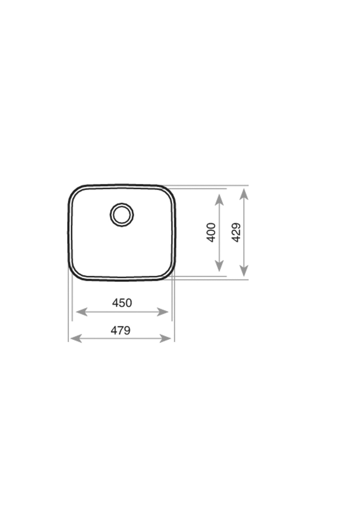 Be 45.40 Tezgah Altı Paslanmaz Çelik Mutfak Evyesi