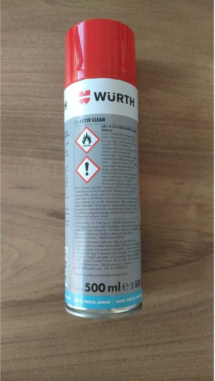 Activ Clean Würth Activ Clean Araç Içi Aktif Temizleme Köpüğü 500 ml