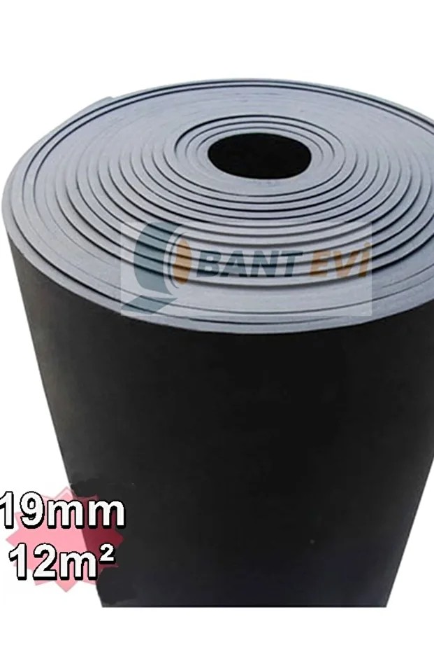 Kauçuk Izolasyon 19mm 120cm 12m2 Elastomerik Kauçuk Köpüğü Yalıtım Levhası (YAPIŞKANSIZ)