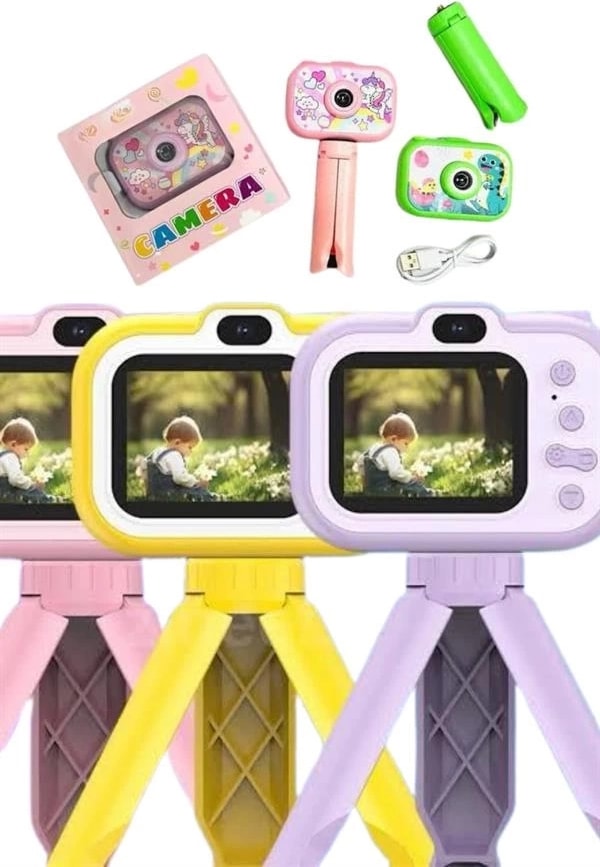 Çocuk Için Eğitici Video Kamera Ayaklı Mini Fotoğraf Makinesi