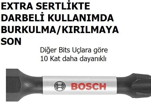 BOSCH bosch Impact Control Ph2 - PZ2X65 Çift Taraflı Yıldız Bits Uç (Torklu Vidalamalar Için)