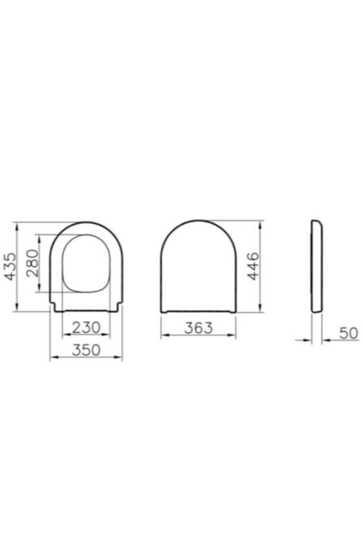 Yavaş Kapanır Ses Yok Klozet Kapağı (model 2) 121-003-909