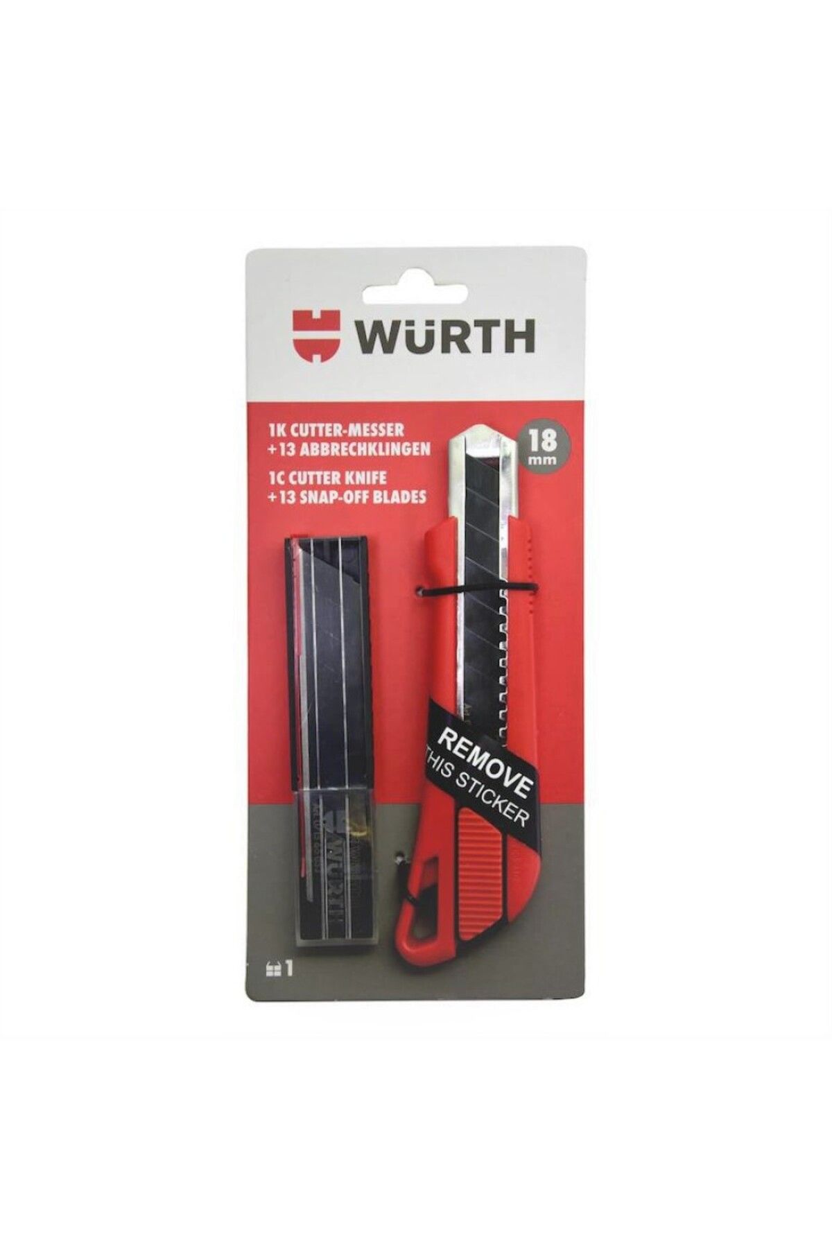 18 mm. Falçata Maket Bıçağı + 13 Yedek Bıçak Set