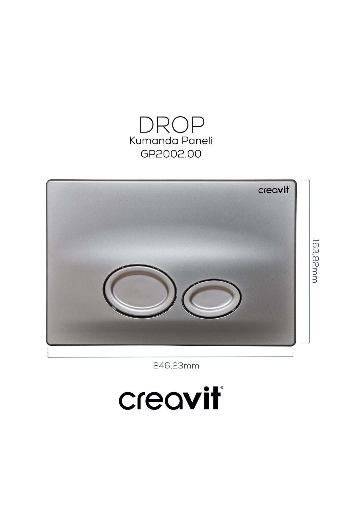 Drop Mat Gri Boyalı Kumanda Paneli