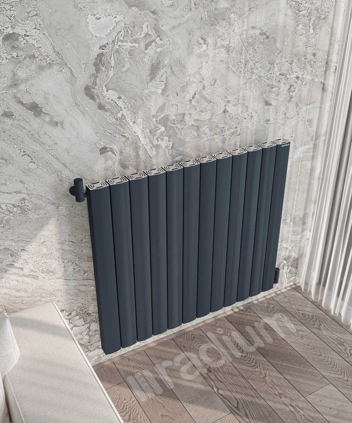 Alüminyum Radyatör 600X1300 mm Manolya Antrasit