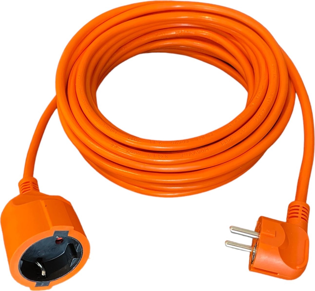3G 1 mm² 2200W Profesyonel Uzatma Kablosu ( %100 Bakır ) Turuncu - 5 Metre