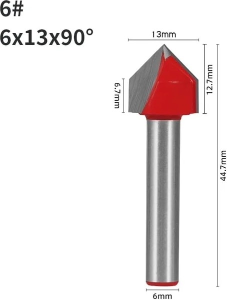 6X13X90 Yusun 3D V Tipi Planya Kesici Bit Yönlendirici Bit Cnc Katı Karbür Kesiciler Ağaç Işleme Freze Kesicisi Ahşap Bit Yüz Mill (Yurt Dışından)