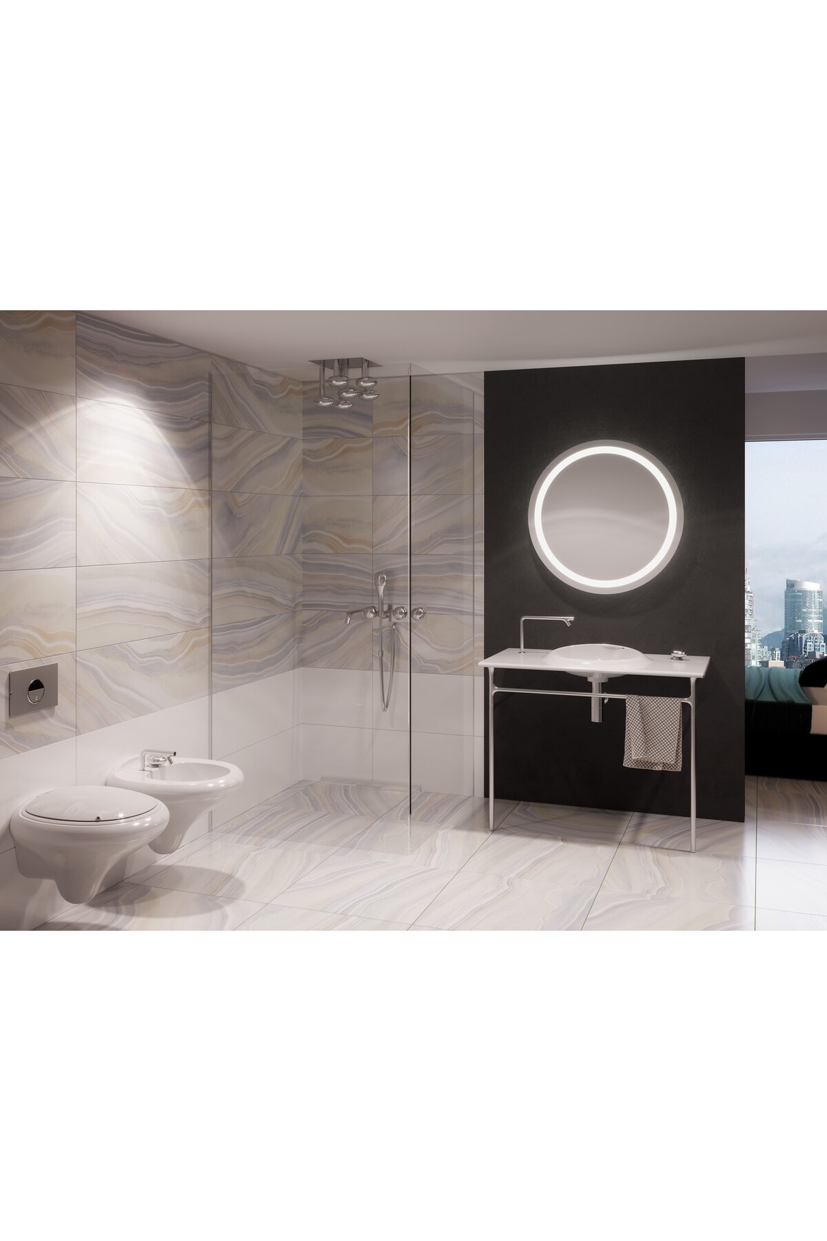 Pro 748-1440 Temassız Kumanda Paneli, Fırçalanmış Yüzey - Mat Krom