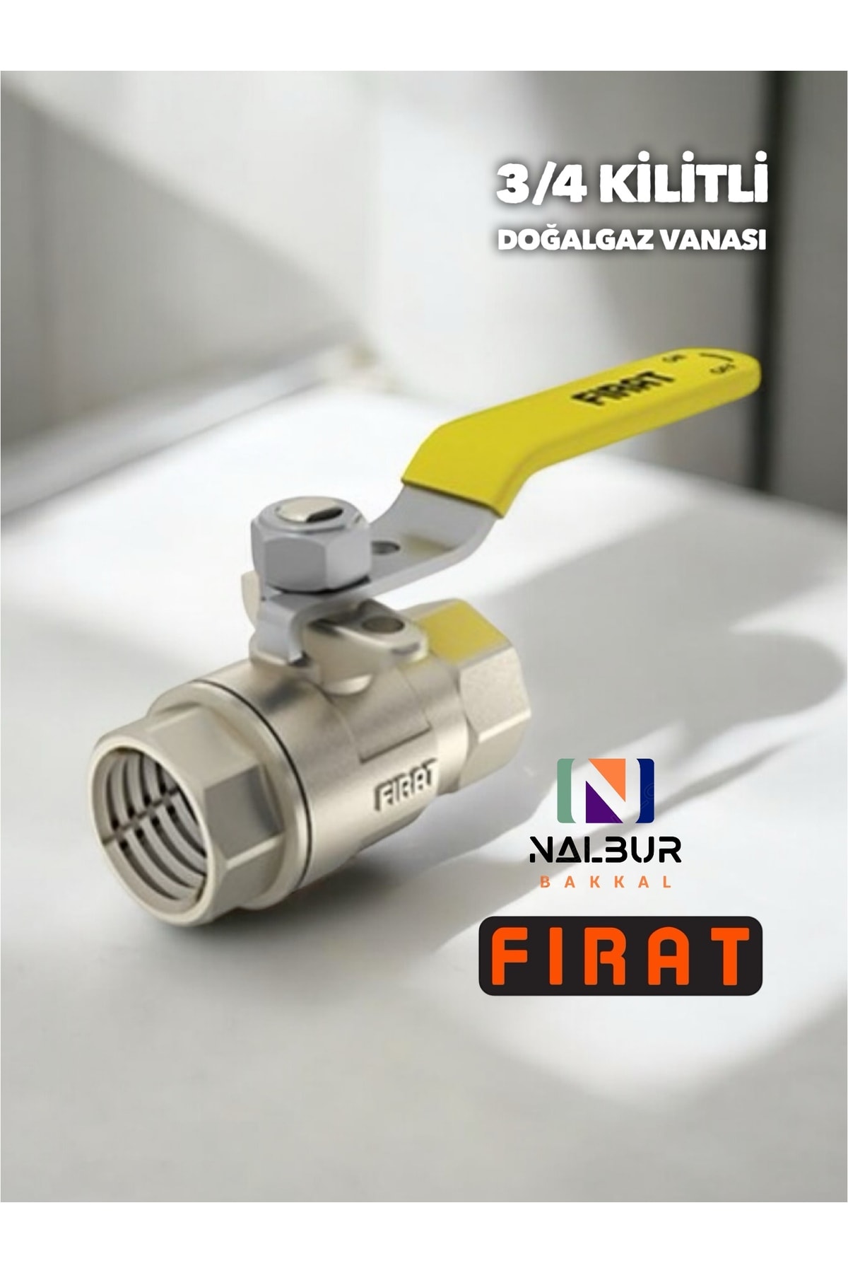 FIRAT 3/4 KİLİTLİ DOĞALGAZ VANASI (Orjinal Ürün)