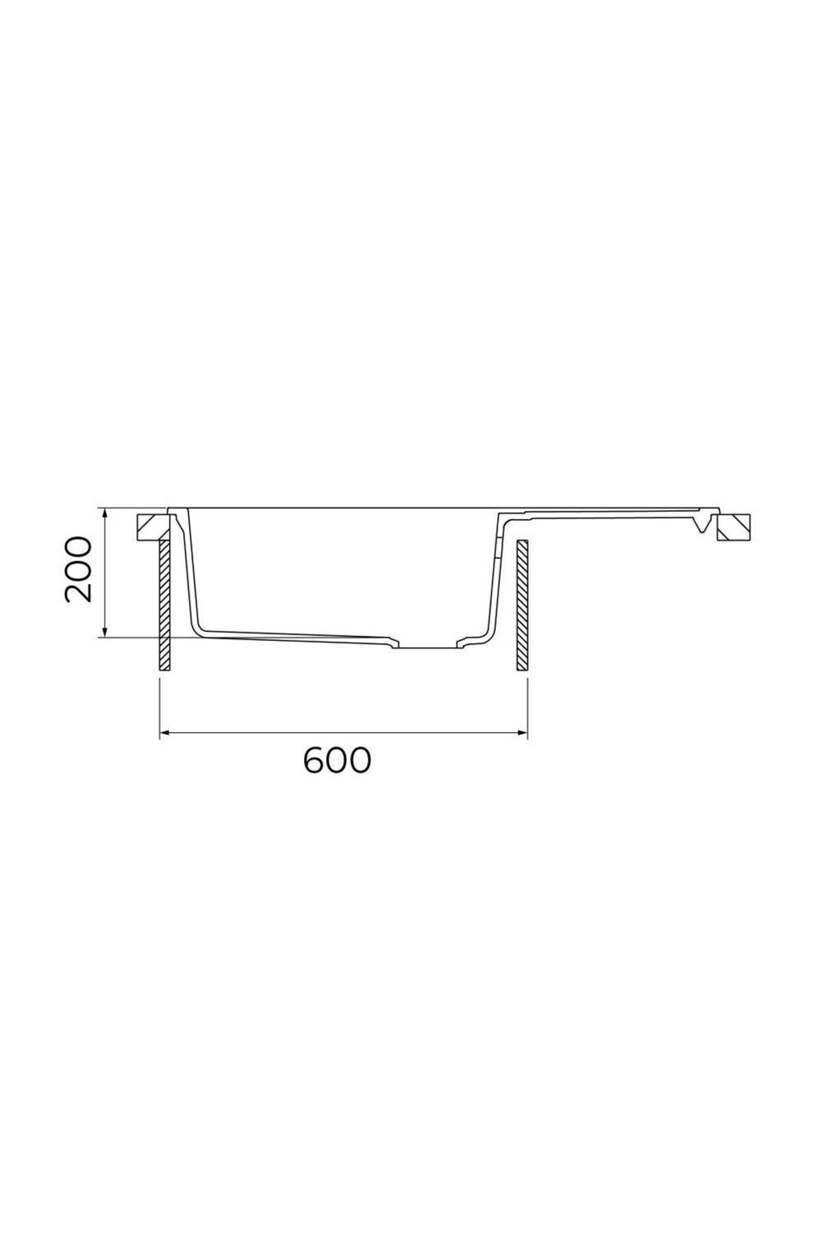 CLİVO 60 B TQ 1B 1D 1 Gözlü Onyx Black Granit Evye