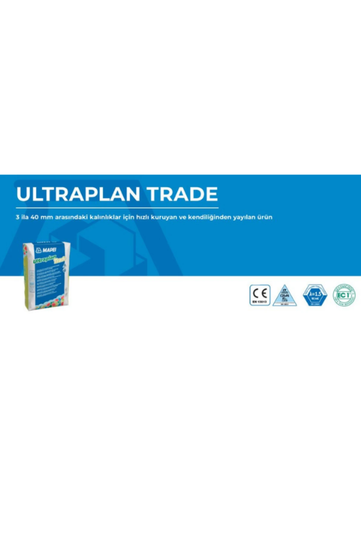 Ultraplan Trade 23 Kg Gri (Kendiliğinden Yayılan Tesviye Harcı)