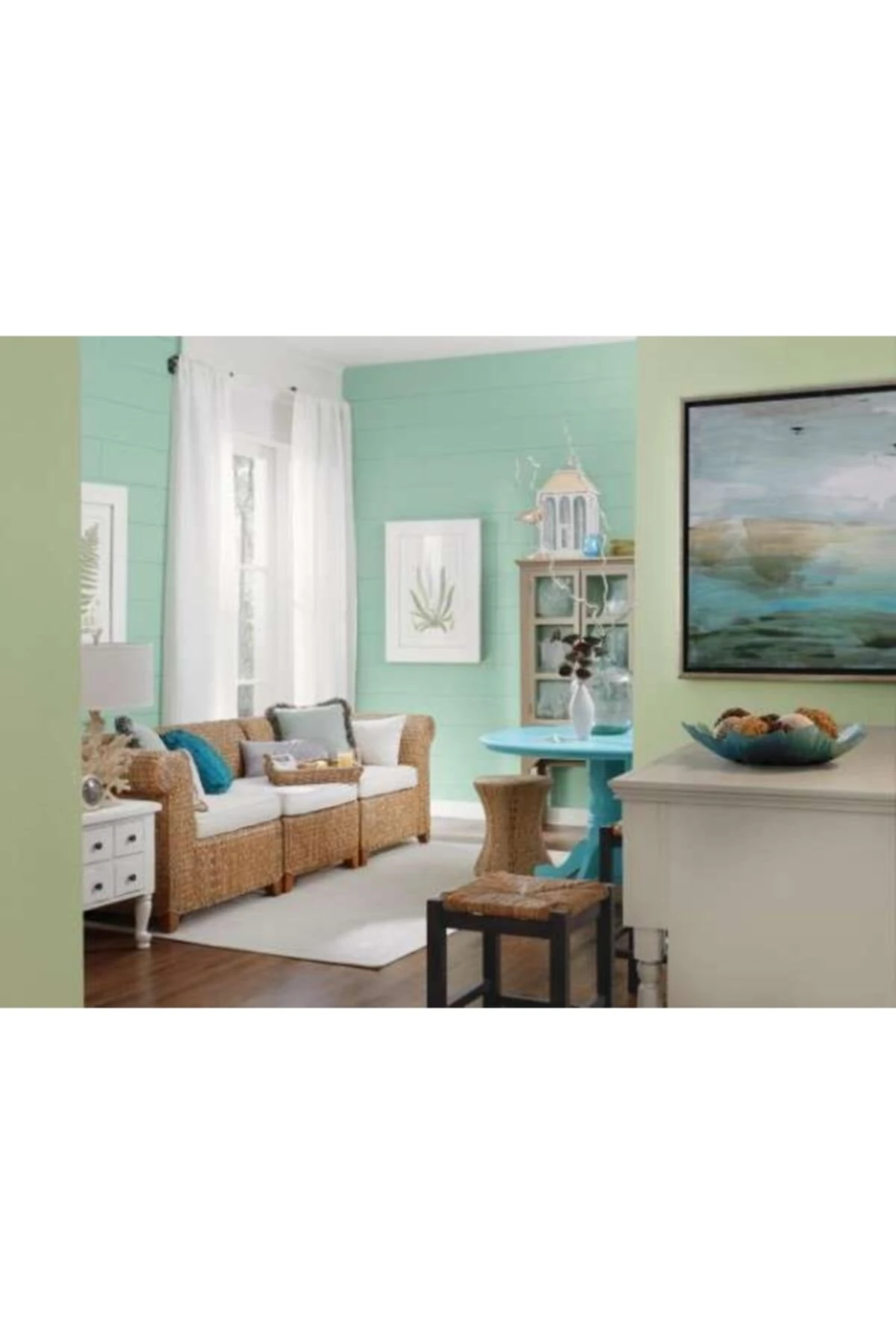 Elegans Antibakteriyel Küf Önleyici Tam Silinebilir Ic Cephe Boya Mint Yeşili