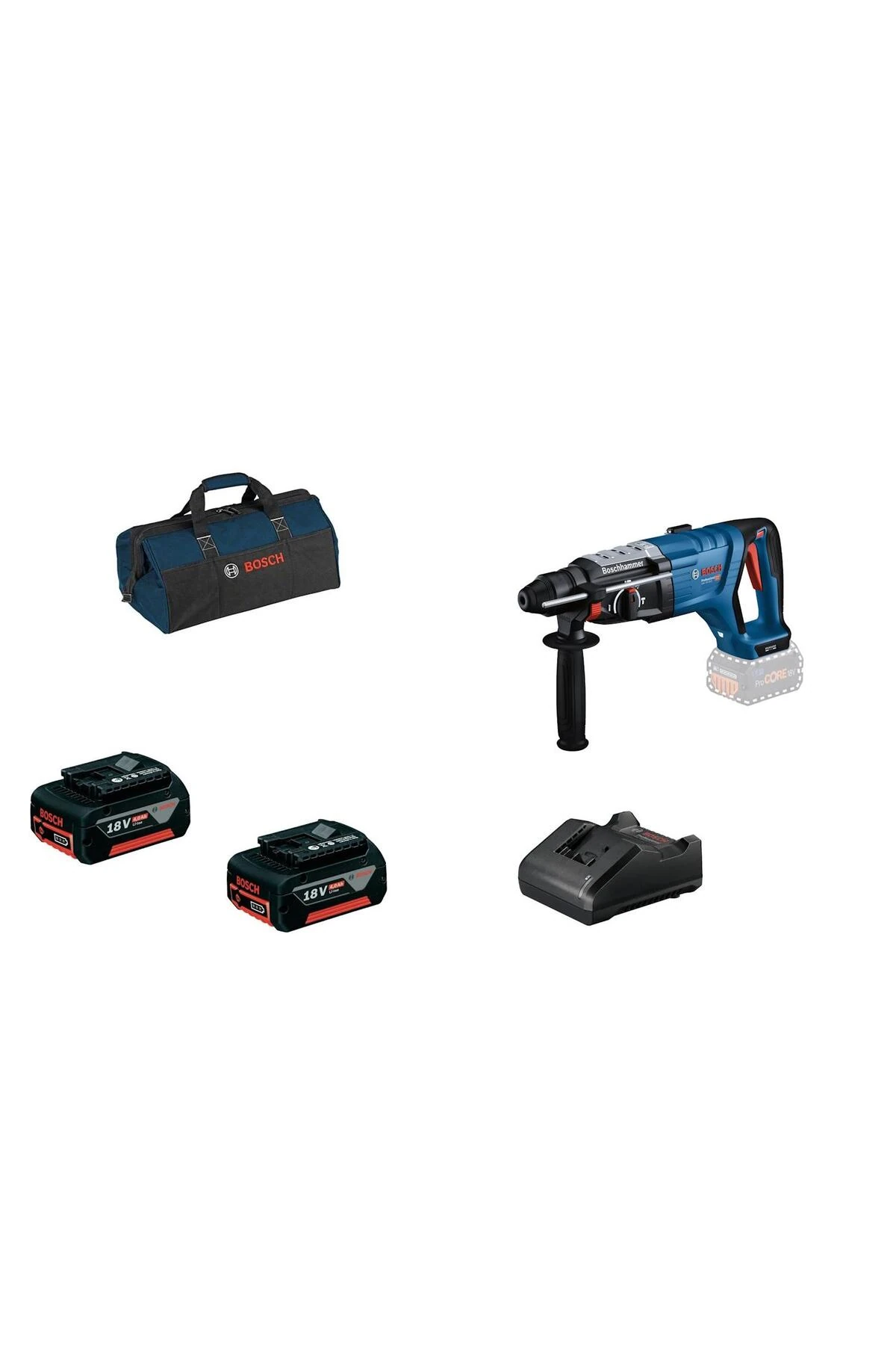 GBH 18V-28 D 2x4.0Ah Çift Akülü Kırıcı Delici