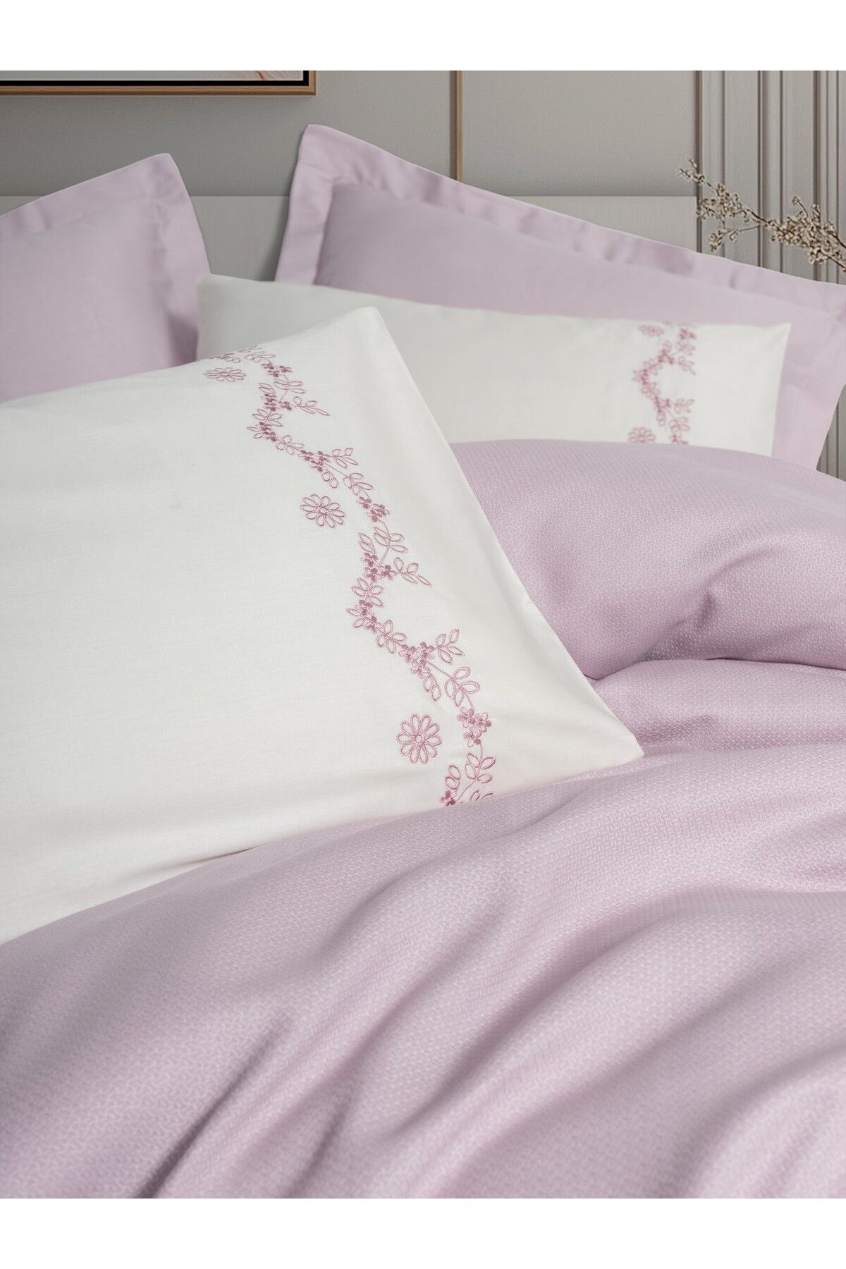 Serenity Bambu Çift Kişilik Pike Takımı Vaila Lila