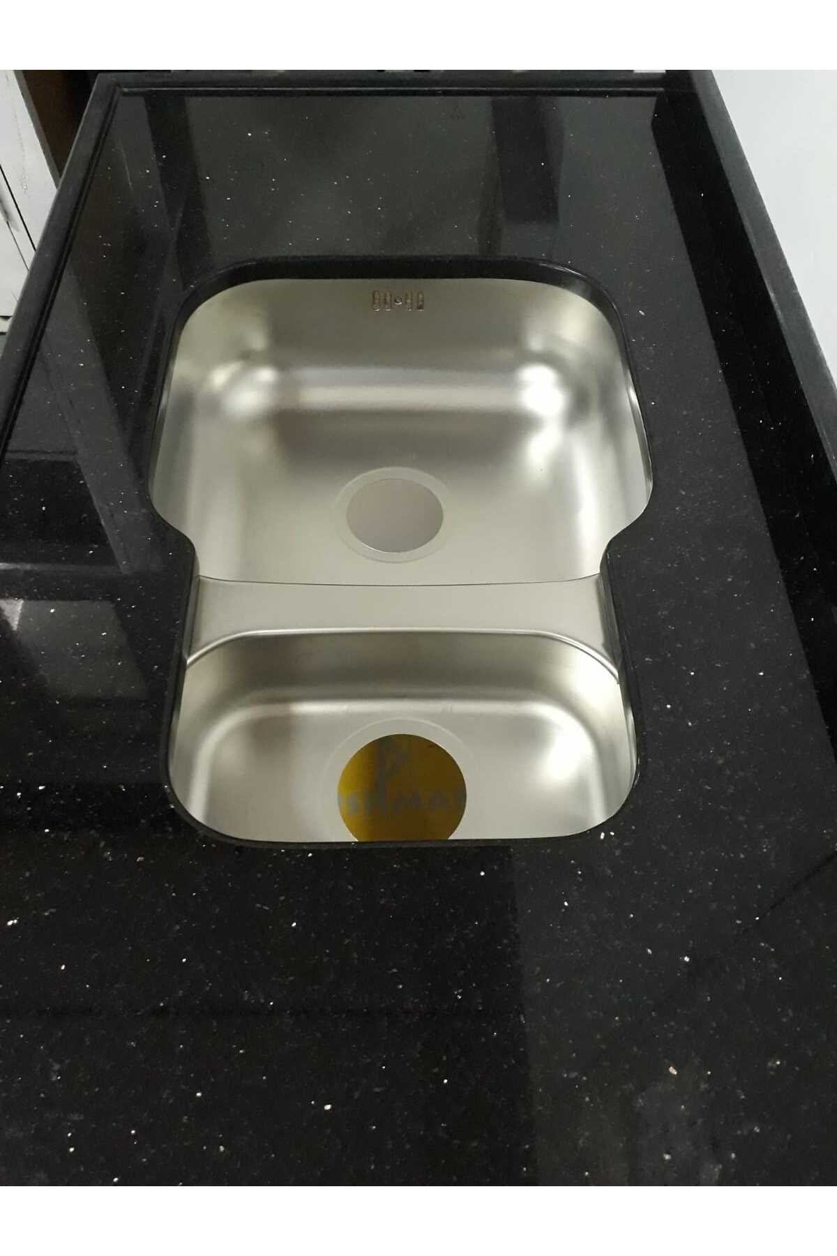 1,5 Göz, Tezgah Altı, Paslanmaz Evye