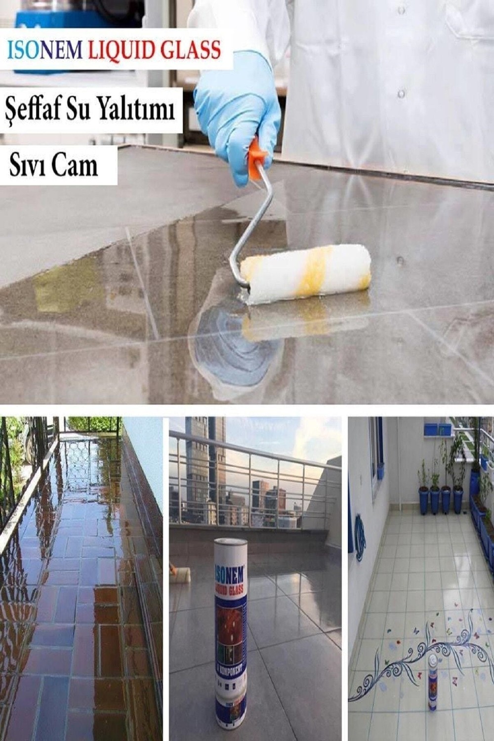 Isonem Liquid Glass (Sıvı Cam) Şeffaf Zemin Su Yalıtımı 2kg