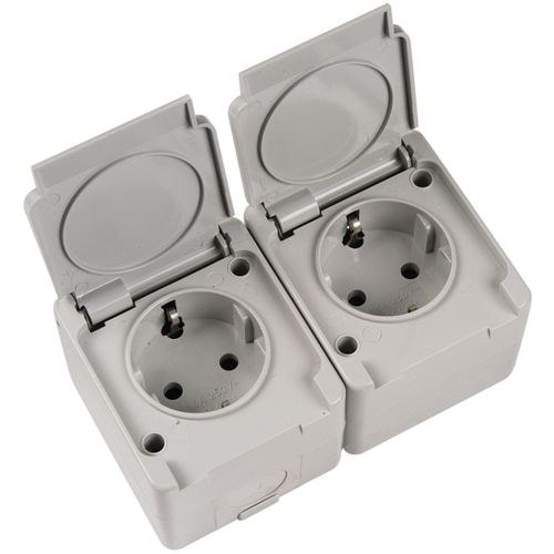 Nemliyer 2'Li Topraklı Priz Gri