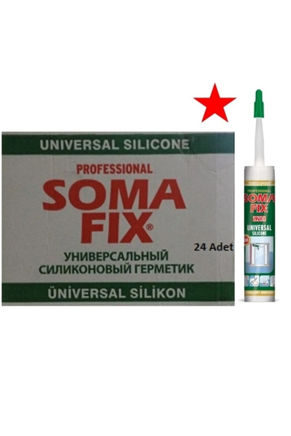 24 Adet 320 gr Şeffaf Asetik Genel Amaçlı Silikon