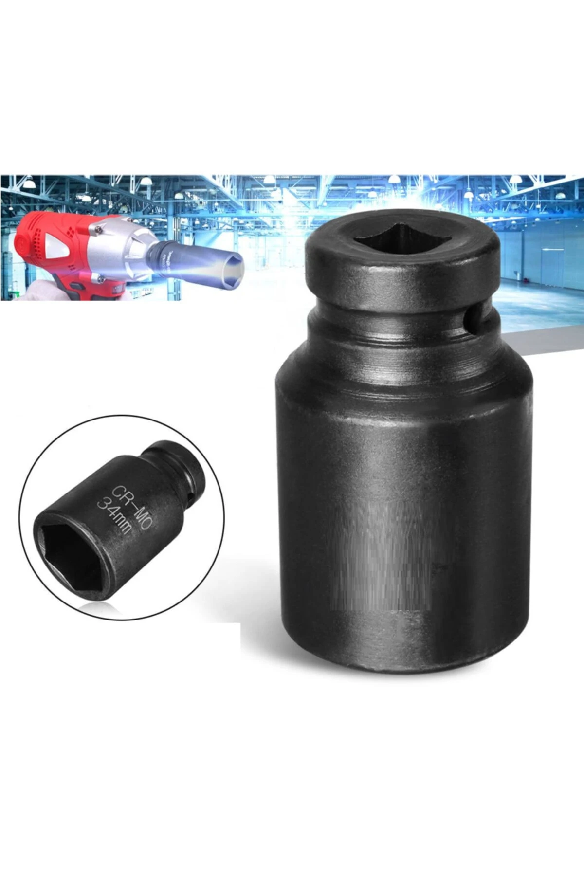 1'' Altı Köşe 33 Mm Havalı Lokma