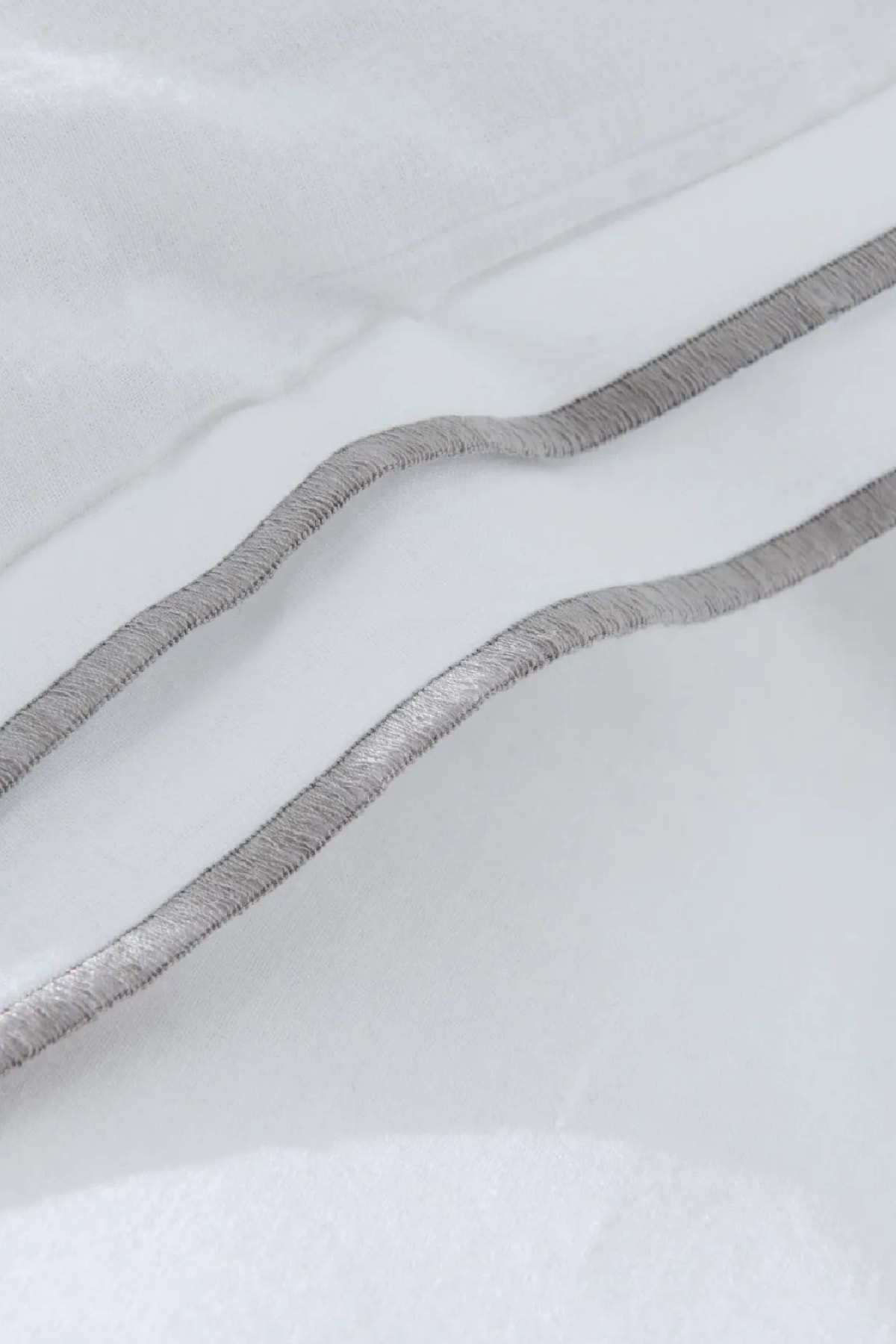 White Collection Victorie Gri Pikolu Percale Çift Kişilik Nevresim Takımı