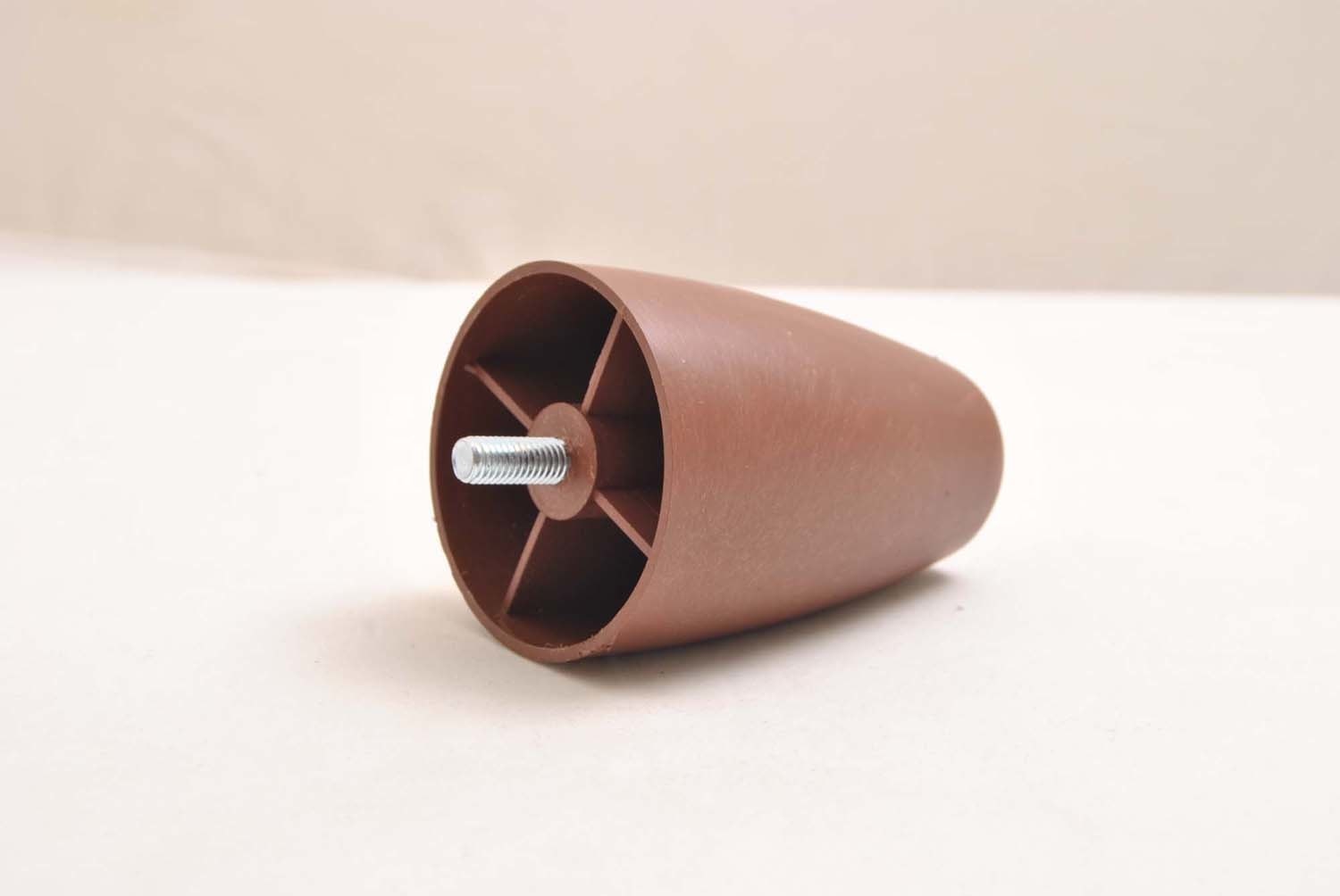 ARMUT PLASTİK BAZA AYAĞI - KOLTUK AYAĞI - KANEPE AYAĞI - CEVİZ RENK - 10 CM -4 ADET (İnce vida M8)