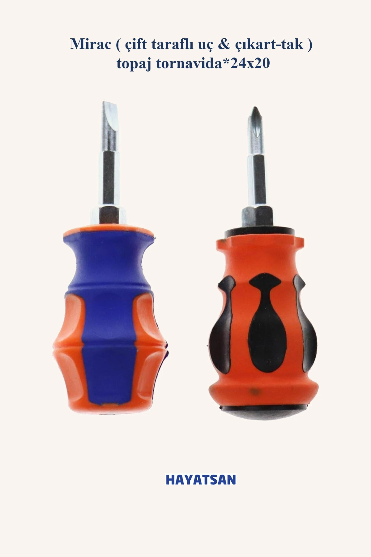 Çift taraflı uç - çıkart-tak topaj tornavida