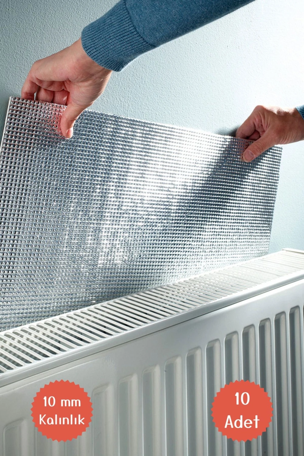 10'lu 10MM Kalın Radyatör Petek Arkası Isı Yalıtım Levhası – Enerji Tasarrufu ve Isı Verimliliği