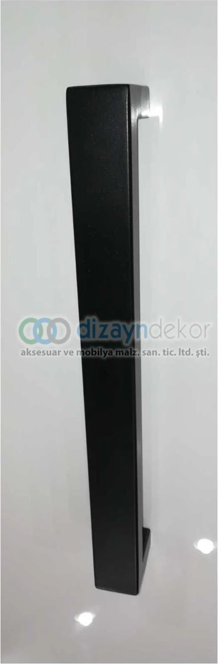 Mat Siyah Paslanmaz Çelik Sürgü ve Çekme Kapı Kolu 40X20 Mm. Profil