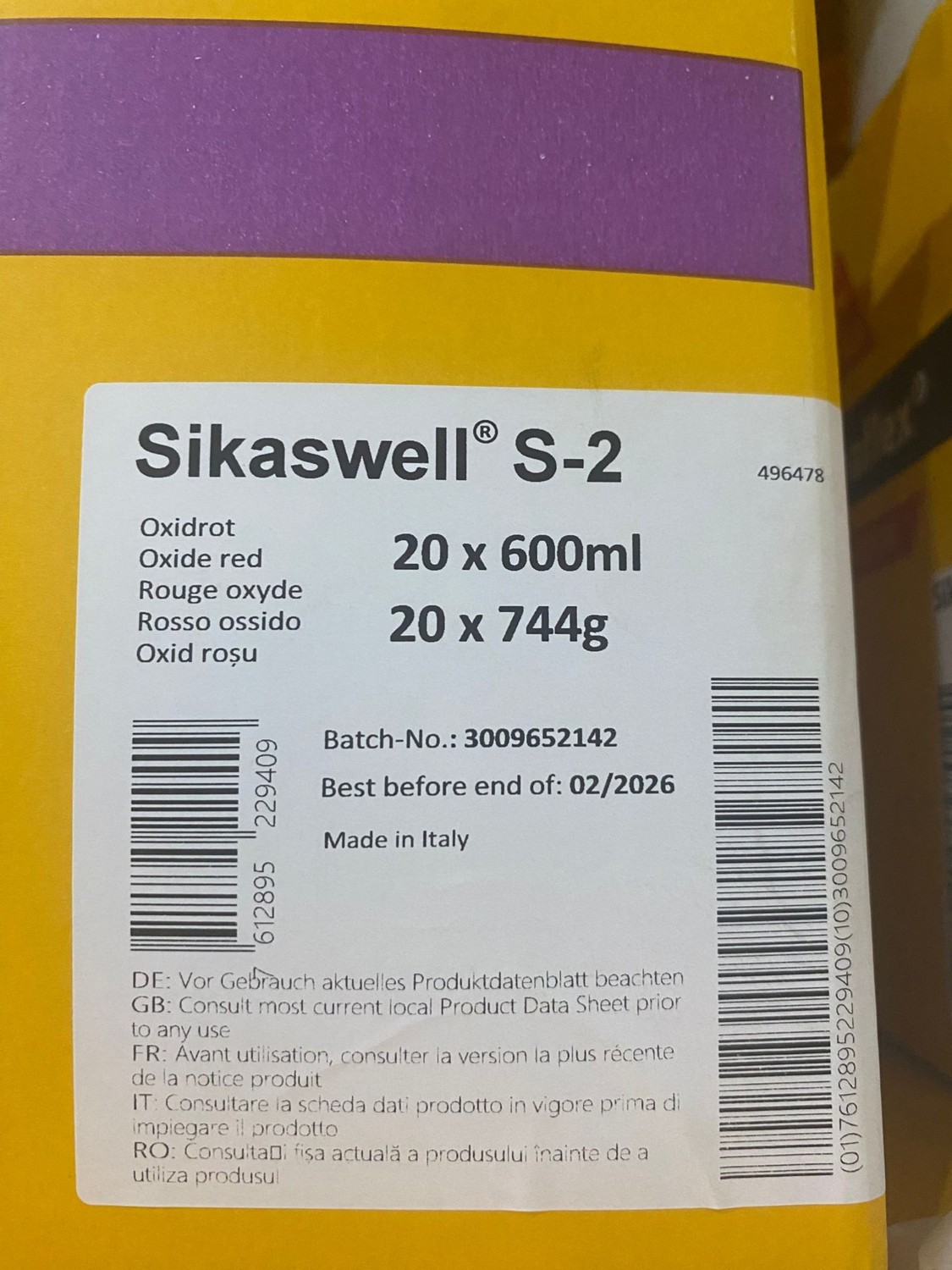 swell S-2 Kırmızı Hidrofilik Şişebilen Derz Dolgu Mastiği 600ML Sosis