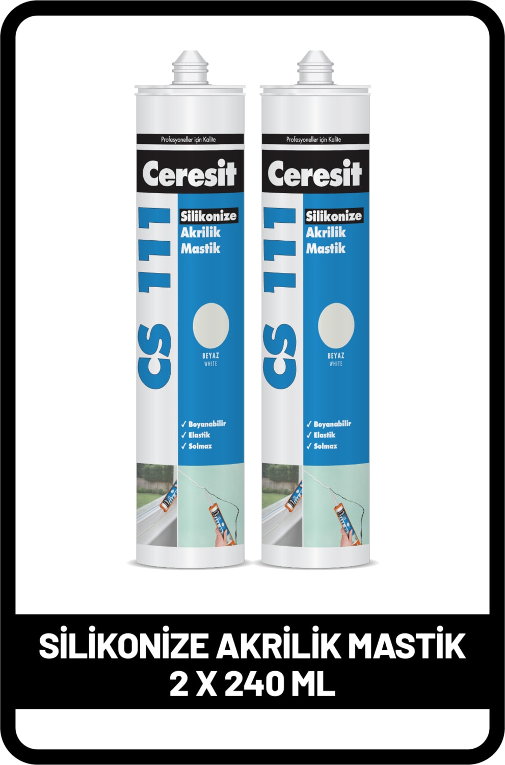 Cs 111 Akrilik Beyaz, 240 ml x 2 Adet