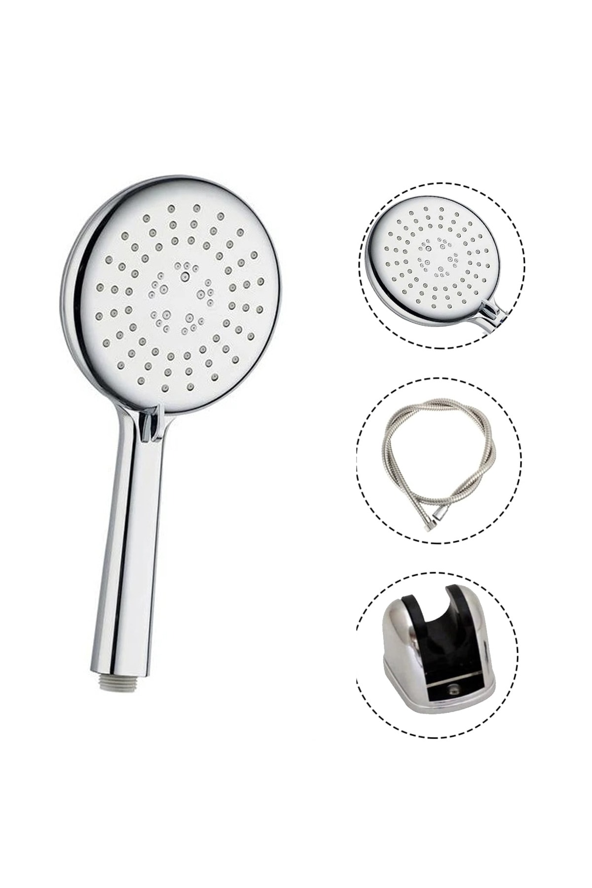 3 Fonksiyonlu Çevirmeli Duş Seti Model  Venüs Mafsallı Duş seti 3 Katmanlı Lüks Duş Hortumu