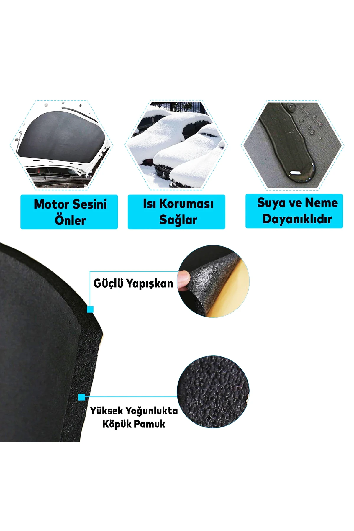 Yapışkanlı (10 METRE) En:30 Mm Kalınlık:4 Mm Araç Oto Ses Isı Yalıtım Izolasyon Bandı Bant Malzemesi