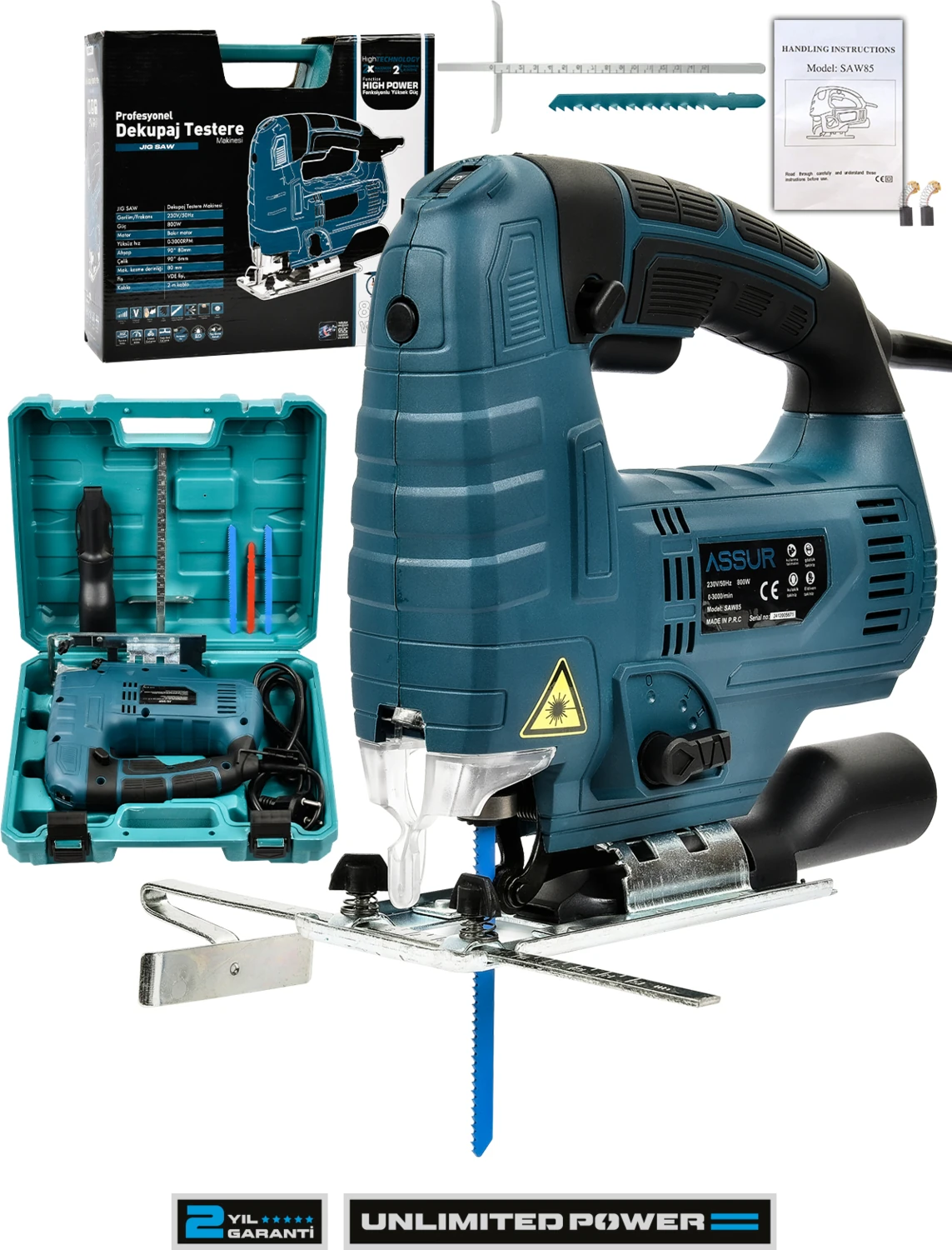 800 W Devir Ayarlı Dekupaj Testere Makinası