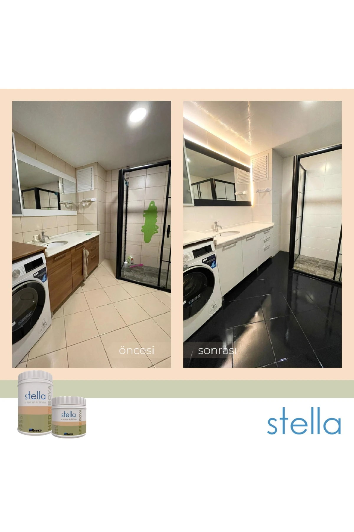 Stella Su Bazlı Saf Akrilik Boya 1 Lt Renk ( 0917 )