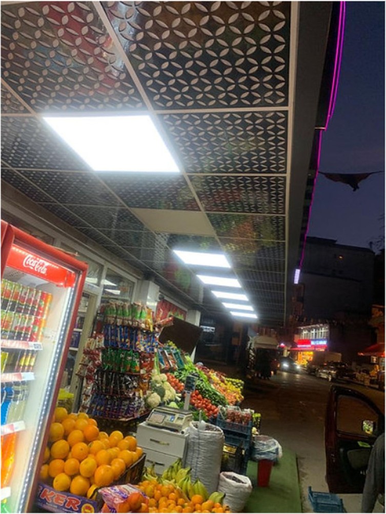 12'Li Dekoratif Tavan Paneli Yıldız (60x60) Siyah - Beyaz