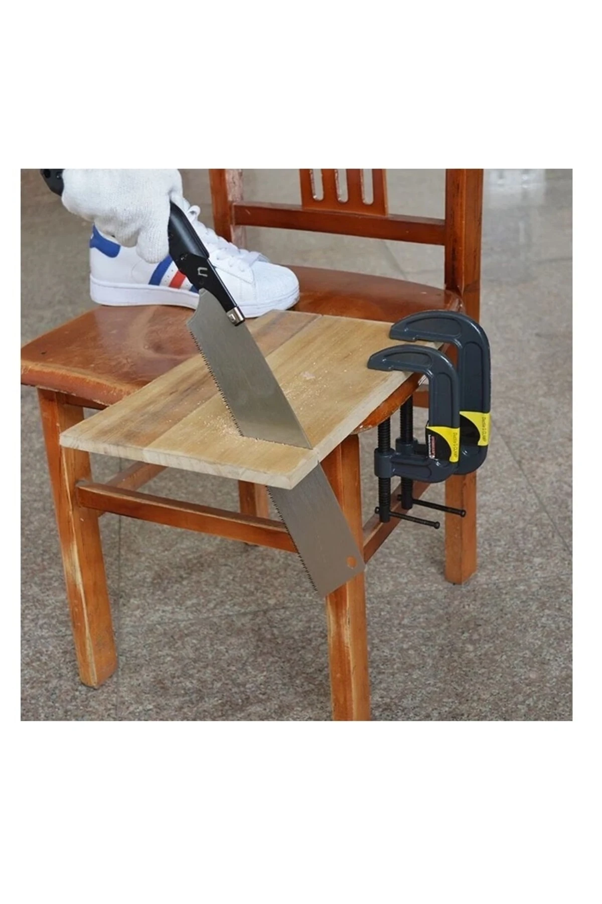 G Tipi Işkence Metal Kelepçe Marangoz Tamirci Mengenesi 3 Parça C Kıskaç