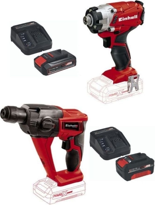 EİNHELL Te-Cı 18/1 Li Akülü Darbeli Vidalama Te-Hd 18 Li Vidalama Delme 2.5AH-4.0AH Darbeli Set