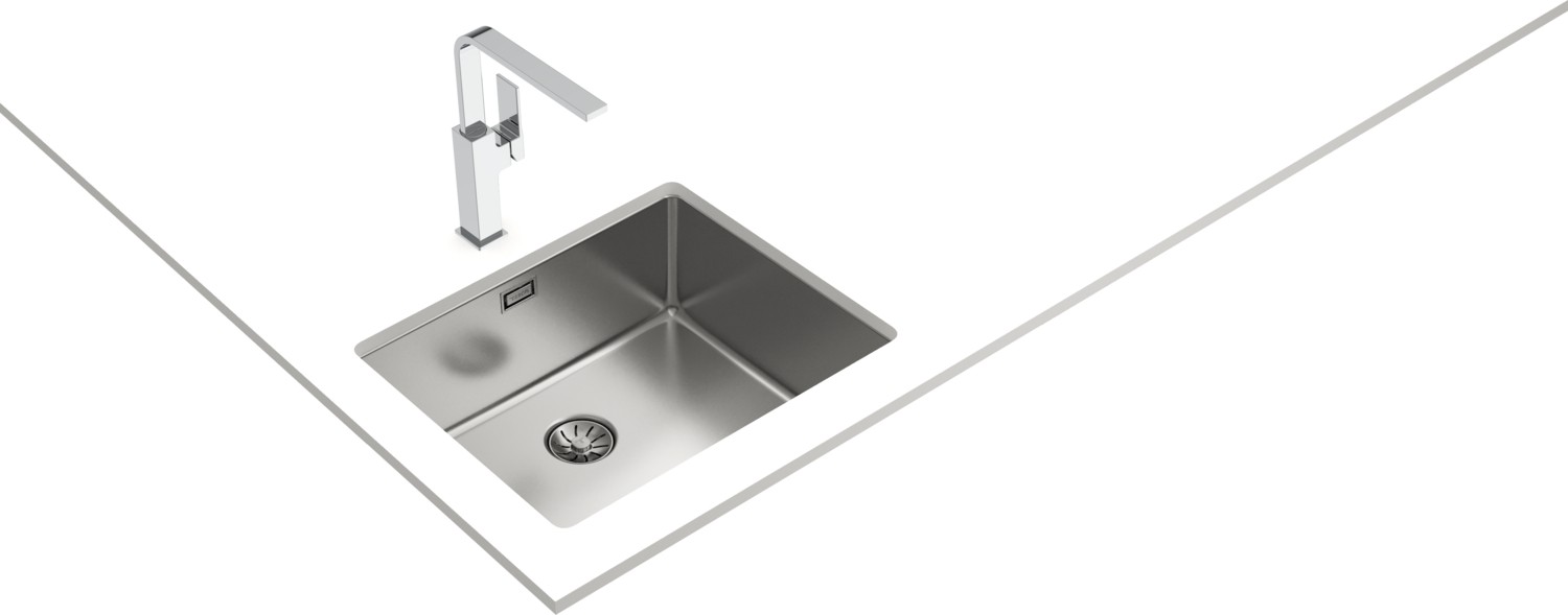 - Be Lınea Pureclean 50.40 - Tezgahaltı Eviye - Paslanmaz Çelik - 50 cm - 115000065