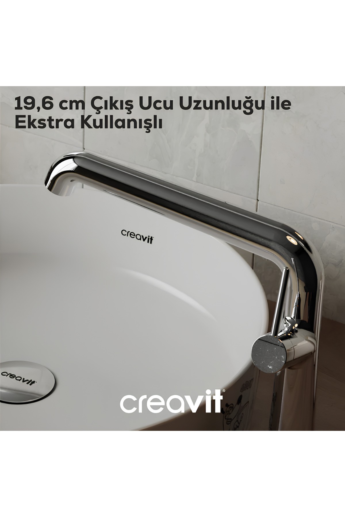 Flow Krom Uzun Lavabo Bataryası FL6500